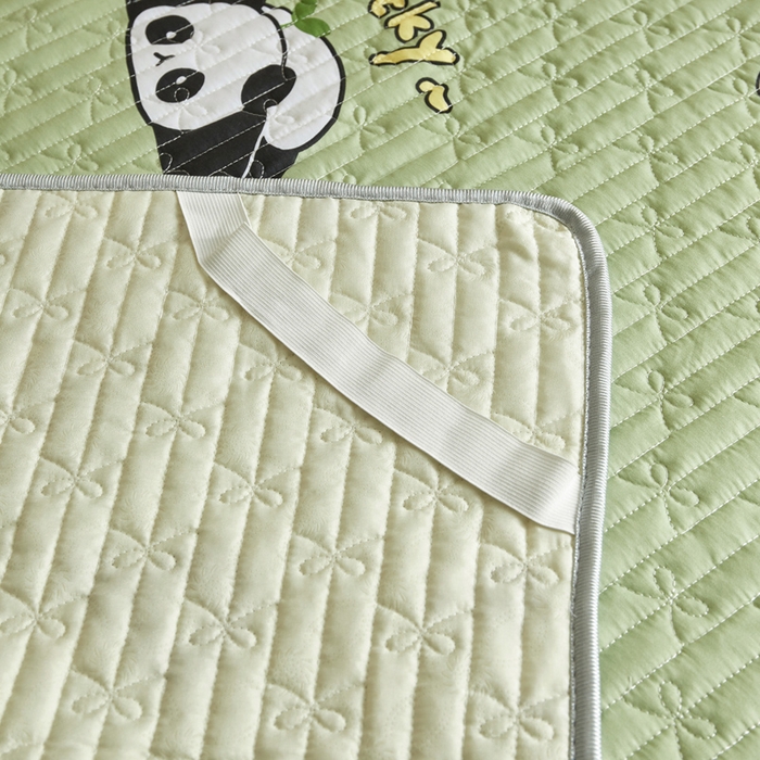 91家纺网 家纺一手货源 找家纺 舒居家纺 2026新款学生床全棉软床垫床盖 熊猫宝贝