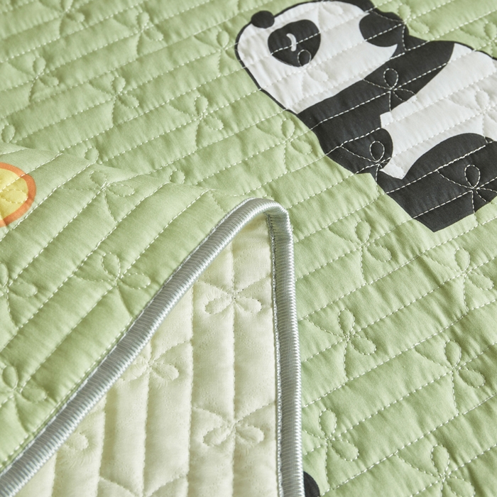 91家纺网 家纺一手货源 找家纺 舒居家纺 2026新款学生床全棉软床垫床盖 熊猫宝贝