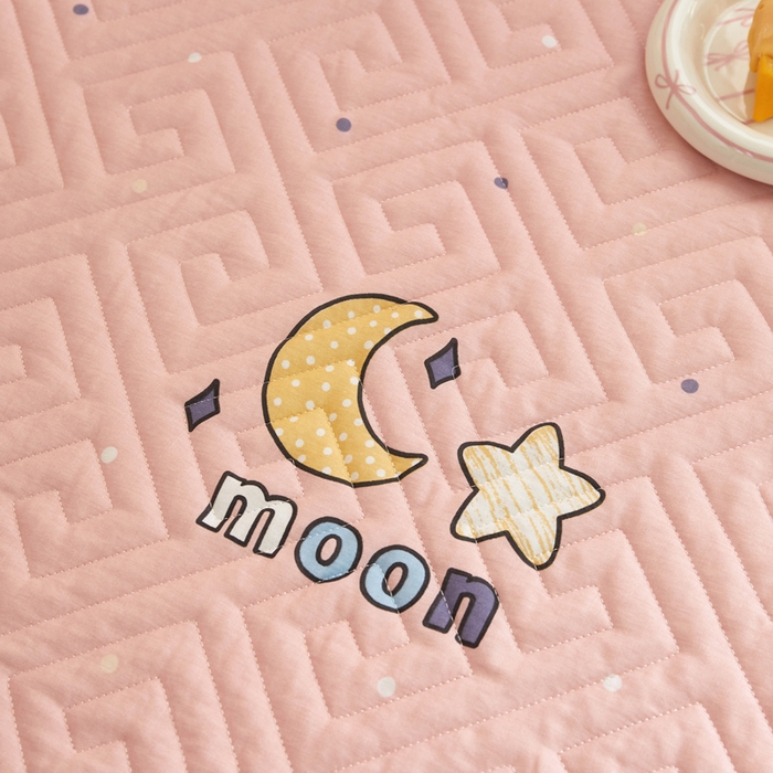 91家纺网 家纺一手货源 找家纺 舒居家纺 2026新款学生床全棉软床垫床盖 月之心