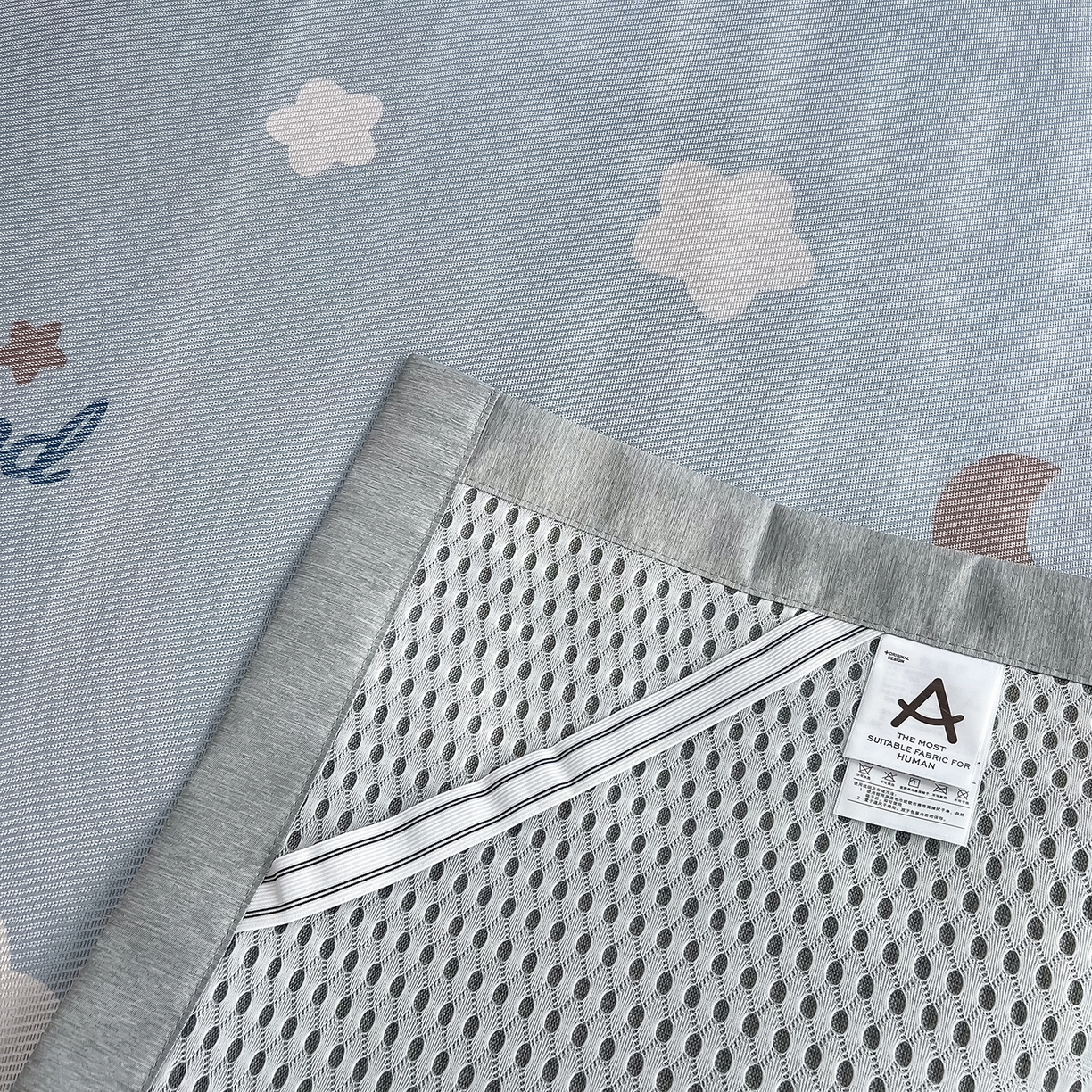 91家纺网 家纺一手货源 找家纺 懒猫家纺 2026新款250D数码印花宽边圆网冰丝凉席 星月湾