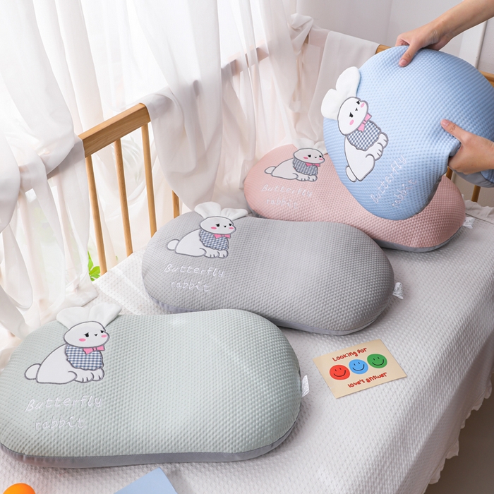 91家纺网 家纺一手货源 找家纺 （总）仁宇枕业 2026新款冰豆豆凉豆豆婴幼儿卡通长耳朵兔兔荞麦芯棉花芯乳胶枕头枕芯,组合图,凉豆豆长耳朵兔-粉色,凉豆豆长耳朵兔-灰色,凉豆豆长耳朵兔-蓝色,凉豆豆长耳朵兔-绿色