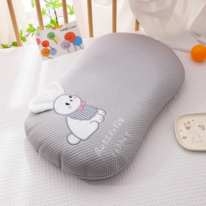 91家纺网 家纺一手货源 找家纺 （总）仁宇枕业 2026新款冰豆豆凉豆豆婴幼儿卡通长耳朵兔兔荞麦芯棉花芯乳胶枕头枕芯