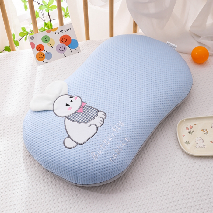 91家纺网 家纺一手货源 找家纺 （总）仁宇枕业 2026新款冰豆豆凉豆豆婴幼儿卡通长耳朵兔兔荞麦芯棉花芯乳胶枕头枕芯