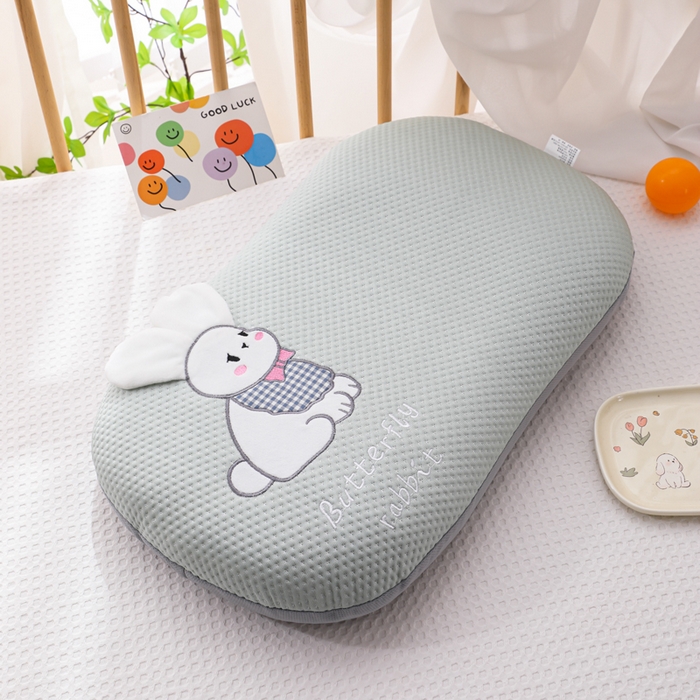 91家纺网 家纺一手货源 找家纺 （总）仁宇枕业 2026新款冰豆豆凉豆豆婴幼儿卡通长耳朵兔兔荞麦芯棉花芯乳胶枕头枕芯