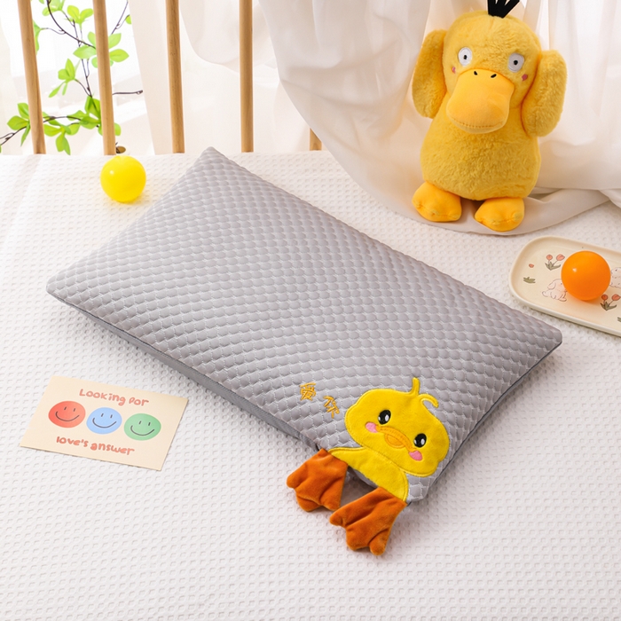 91家纺网 家纺一手货源 找家纺 （总）仁宇枕业 2026新款冰豆豆凉豆豆婴幼儿卡通黄小鸭荞麦芯棉花芯乳胶枕头枕芯