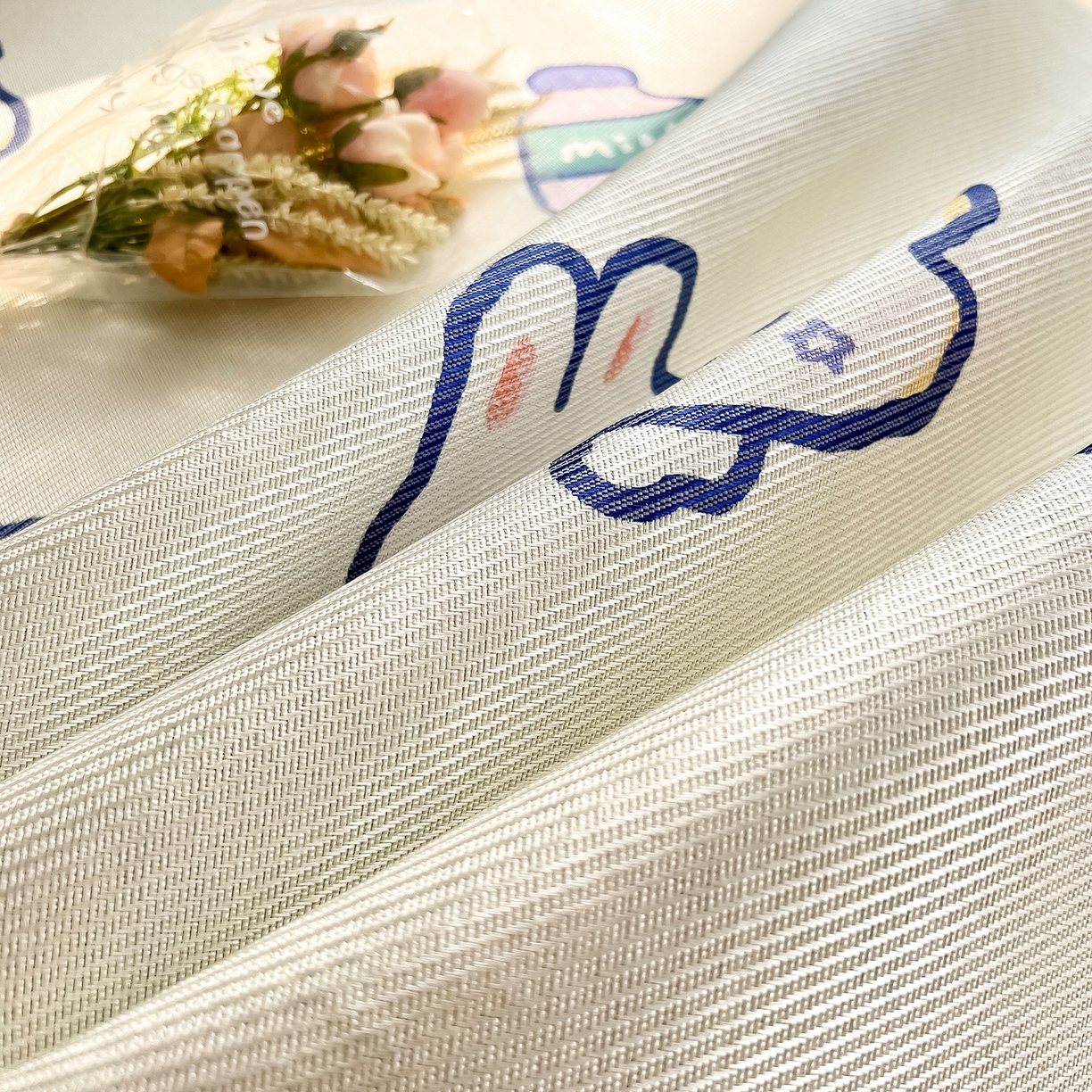 91家纺网 家纺一手货源 找家纺 懒猫家纺 2026新款250D数码印花宽边圆网冰丝凉席 元气兔