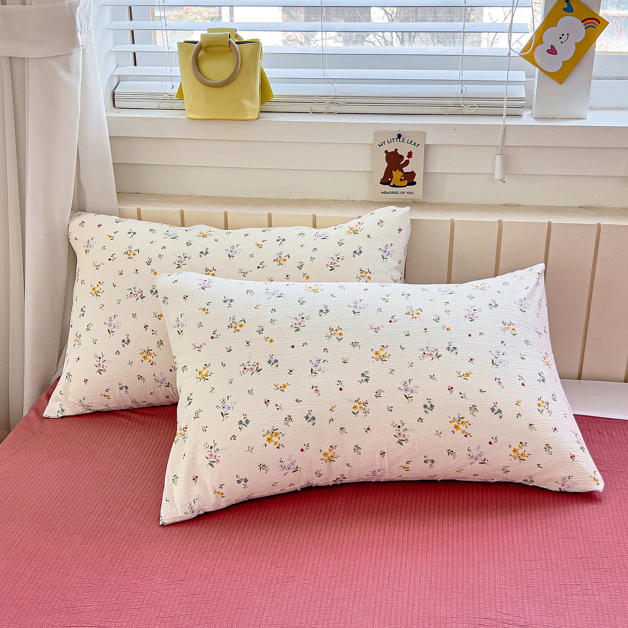 91家纺网 家纺一手货源 找家纺 找底底家纺 2026新款泡泡棉小清新双层纱床裙款四件套 花沐