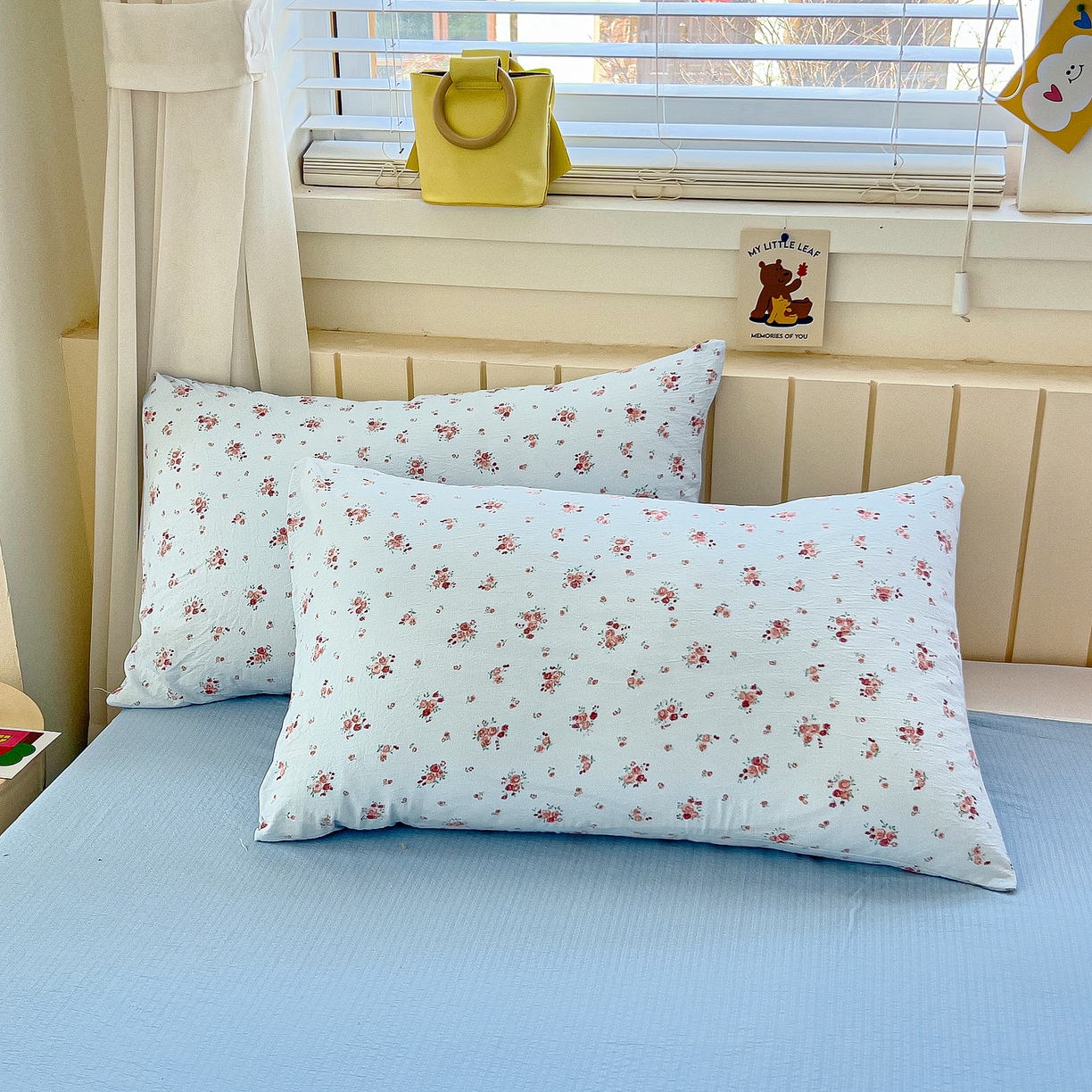 91家纺网 家纺一手货源 找家纺 找底底家纺 2026新款泡泡棉小清新双层纱床裙款四件套 兰蔻