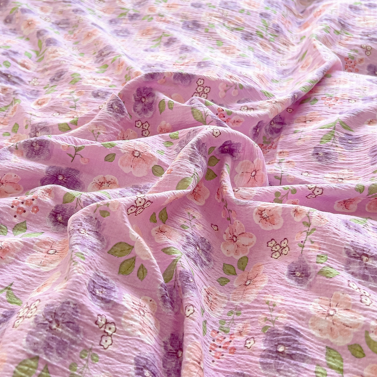 91家纺网 家纺一手货源 找家纺 找底底家纺 2026新款泡泡棉小清新双层纱床裙款四件套 小若欢