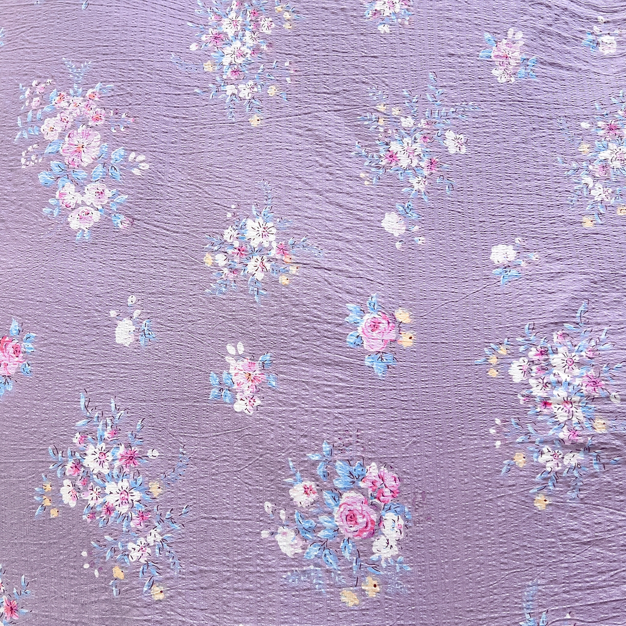 91家纺网 家纺一手货源 找家纺 找底底家纺 2026新款泡泡棉小清新双层纱床裙款四件套 紫苏