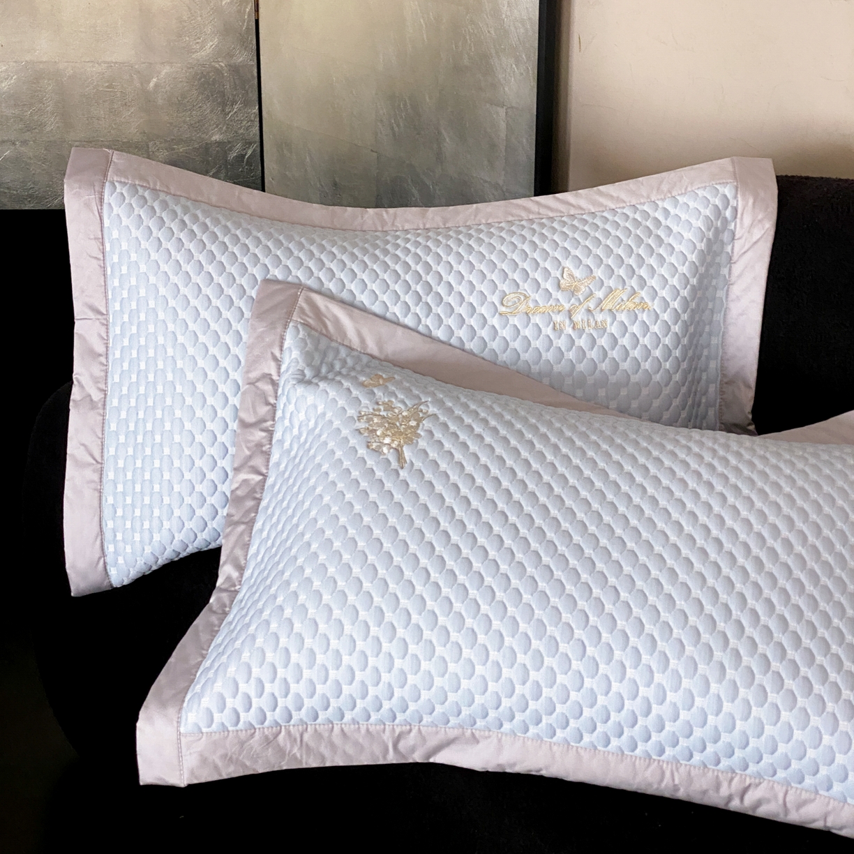 91家纺网 家纺一手货源 找家纺 云栖家居 2026新款春夏凉豆豆PE冰感凉席席子全棉宽边软平席-铃兰 铃兰-蓝