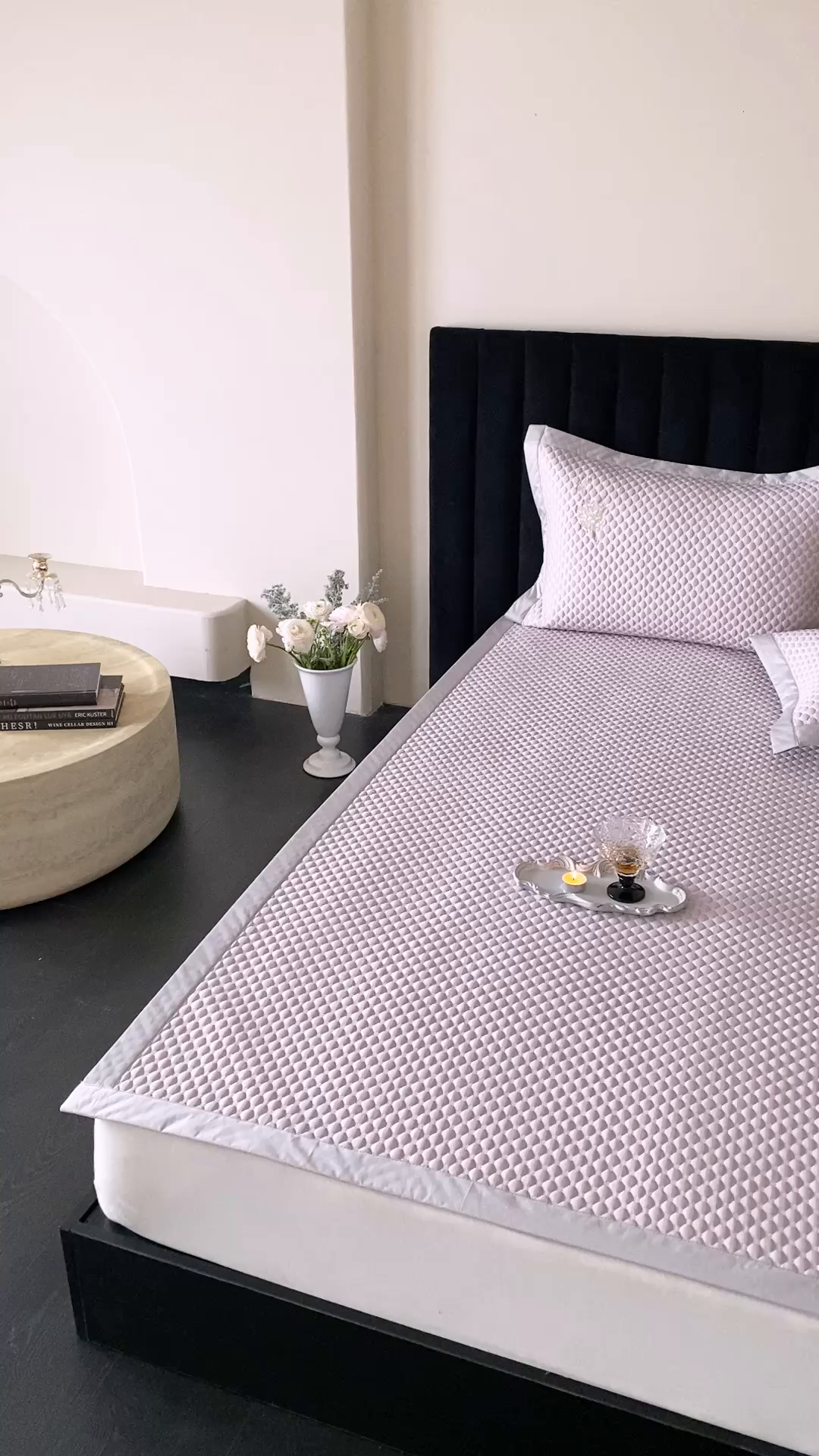 91家纺网 家纺一手货源 找家纺 云栖家居 2026新款春夏凉豆豆PE冰感凉席席子全棉宽边软平席-铃兰 铃兰-粉