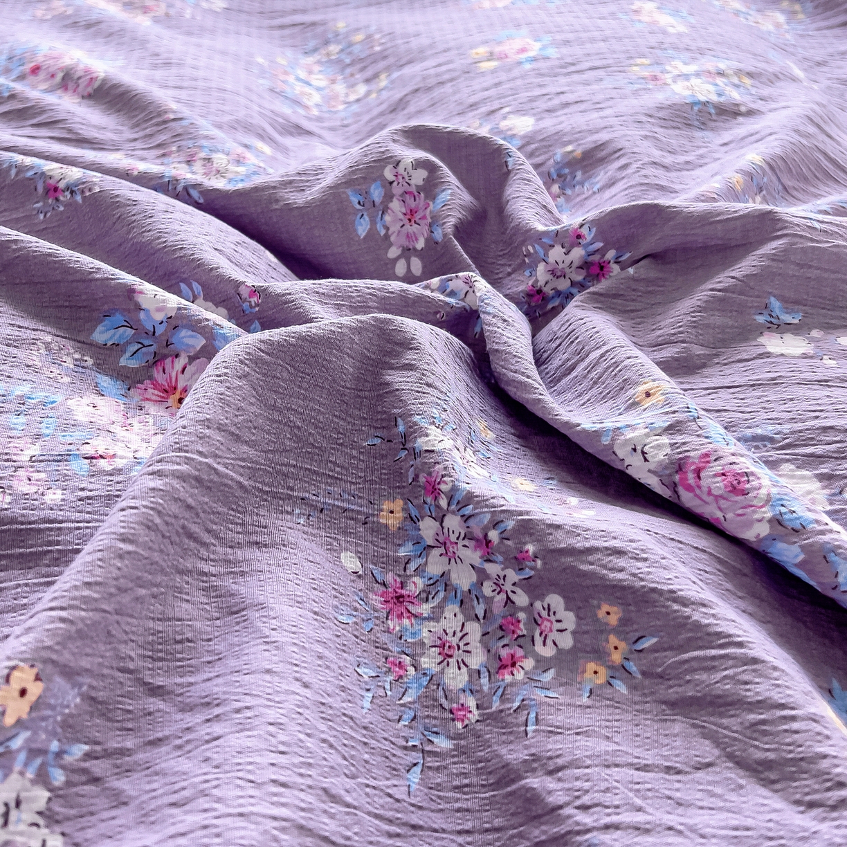 91家纺网 家纺一手货源 找家纺 （总）找底底家纺 2026新款泡泡棉小清新双层纱床裙款四件套