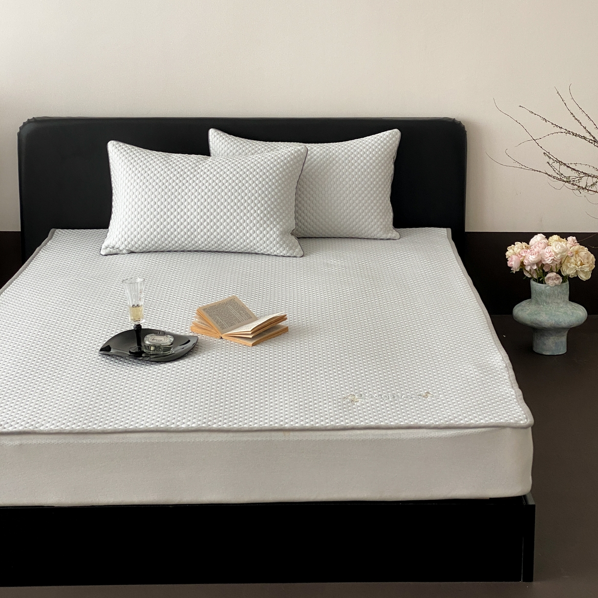 91家纺网 家纺一手货源 找家纺 （总）云栖家居 2026新款春夏凉豆豆PE冰感凉席席子三件套软平席-小蝴蝶