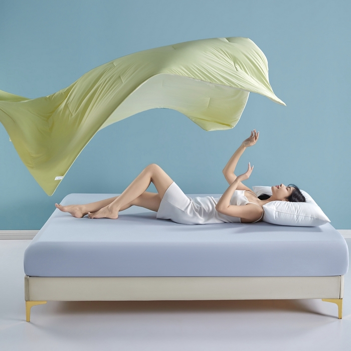 龙图家纺 2026新款深睡夏凉被3.0夏被空调被 竹青黄