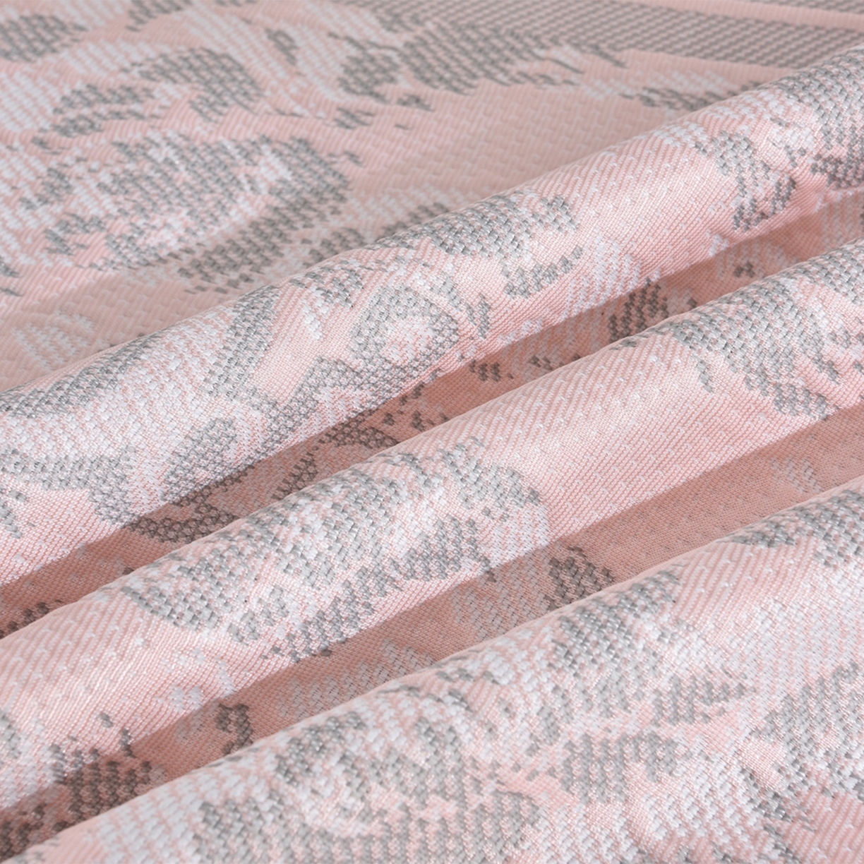 91家纺网 家纺一手货源 找家纺 赛丽雅 2026春夏新款400克A类提花冰豆豆凉感床裙款凉席三件套席子空调软席 玫瑰蝶舞-粉