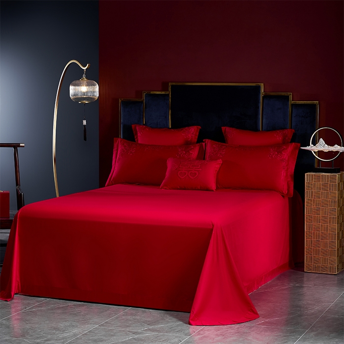 91家纺网 家纺一手货源 找家纺 （总）博之洋婚庆 2026新款全棉纯棉长绒棉刺绣婚庆四件套多件套