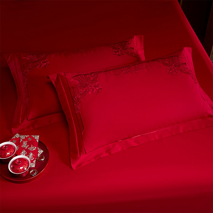 91家纺网 家纺一手货源 找家纺 （总）博之洋婚庆 2026新款全棉纯棉长绒棉刺绣婚庆四件套多件套