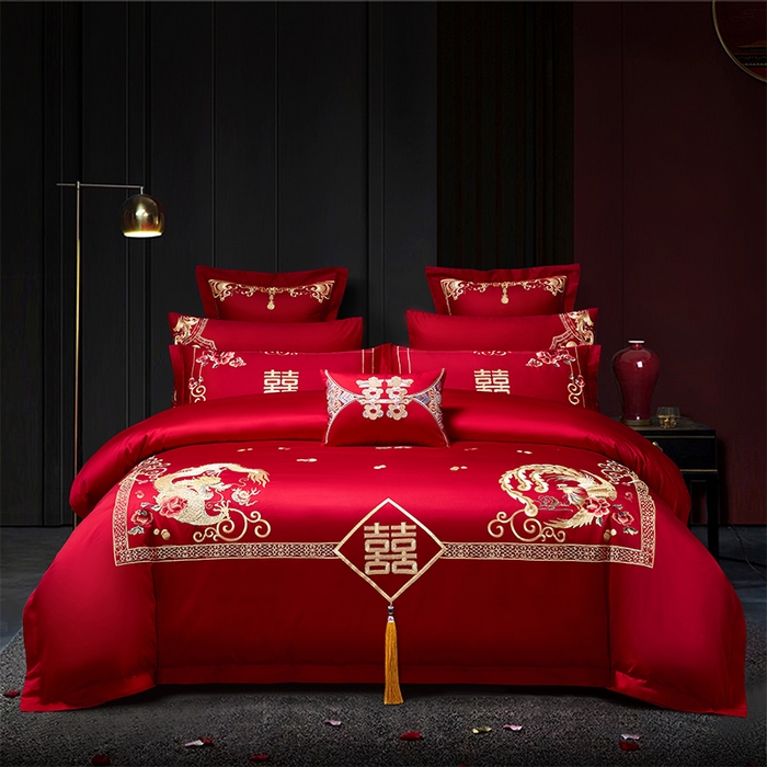 91家纺网 家纺一手货源 找家纺 （总）博之洋婚庆 2026新款全棉纯棉长绒棉刺绣婚庆四件套多件套