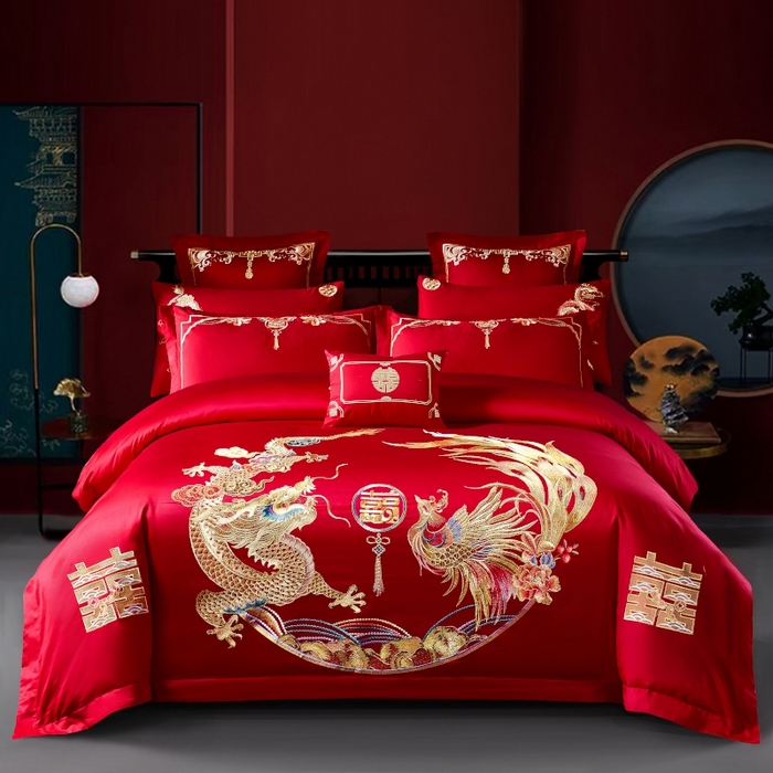 91家纺网 家纺一手货源 找家纺 （总）博之洋婚庆 2026新款全棉纯棉长绒棉刺绣婚庆四件套多件套