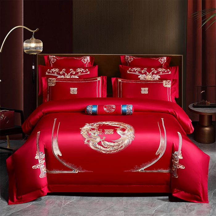 91家纺网 家纺一手货源 找家纺 （总）博之洋婚庆 2026新款全棉纯棉长绒棉刺绣婚庆四件套多件套