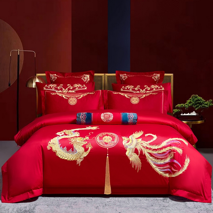 91家纺网 家纺一手货源 找家纺 （总）博之洋婚庆 2026新款全棉纯棉长绒棉刺绣婚庆四件套多件套