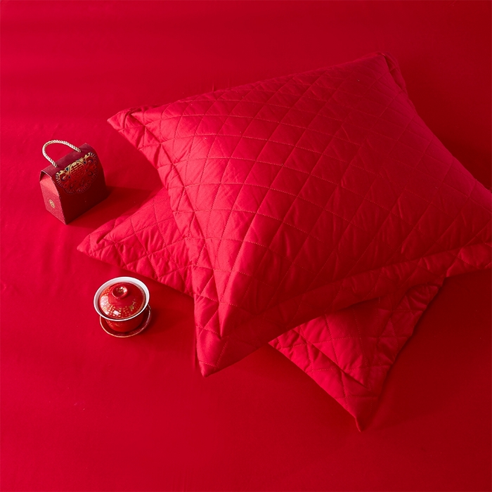 91家纺网 家纺一手货源 找家纺 博之洋婚庆 2026新款全棉纯棉长绒棉刺绣婚庆四件套多件套 花好月圆