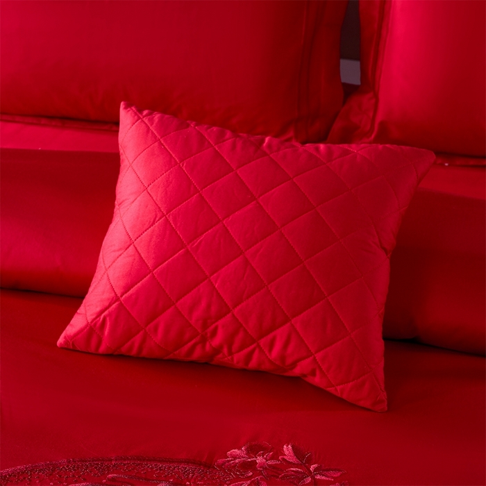 91家纺网 家纺一手货源 找家纺 博之洋婚庆 2026新款全棉纯棉长绒棉刺绣婚庆四件套多件套 花好月圆