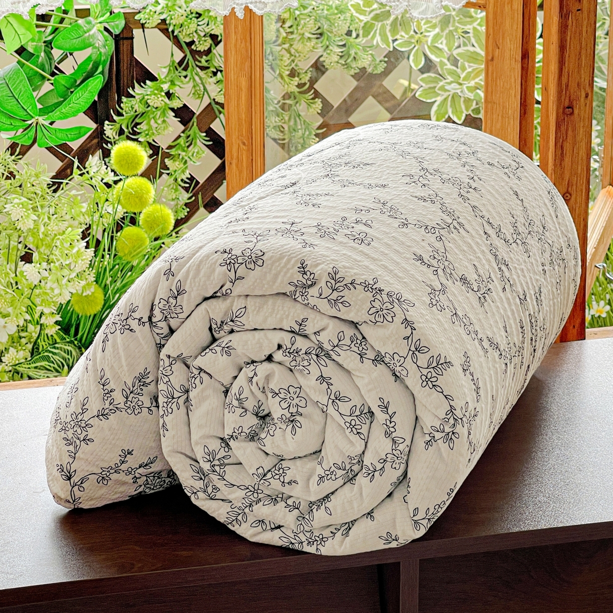 91家纺网 家纺一手货源 找家纺 仟网汇 2026新款泡芙纱简单款夏被四件套 素锦