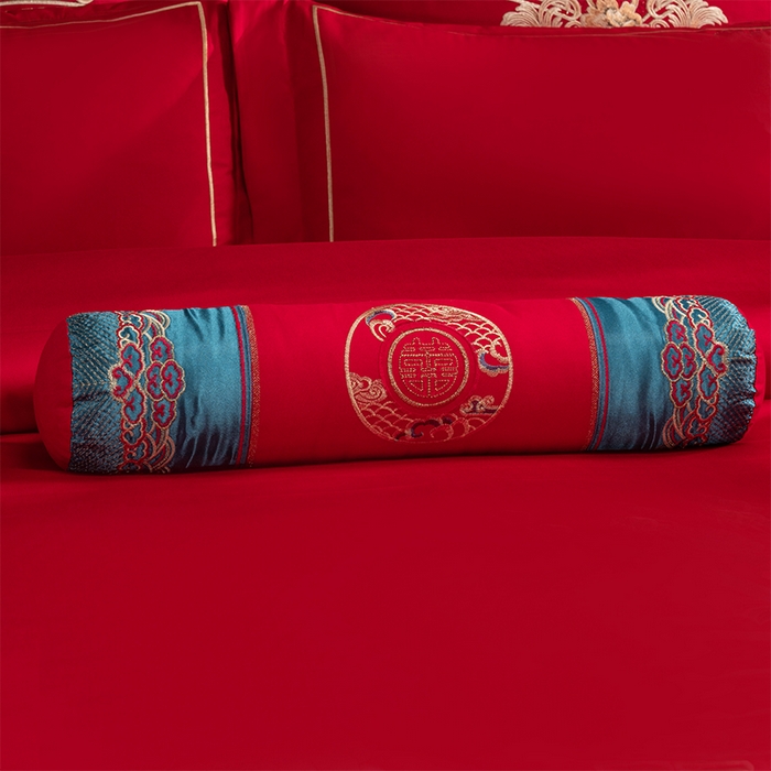 91家纺网 家纺一手货源 找家纺 博之洋婚庆 2026新款全棉纯棉长绒棉刺绣婚庆四件套多件套 龙飞凤舞