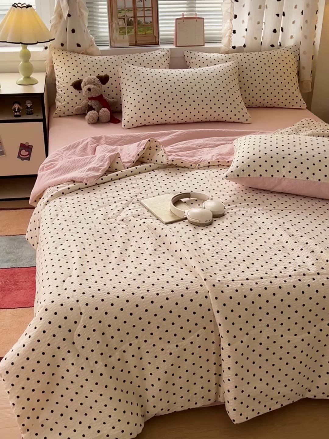 91家纺网 家纺一手货源 找家纺 （总）梦莱斯 2026新款小清新印花水洗夏被四件套-简单款