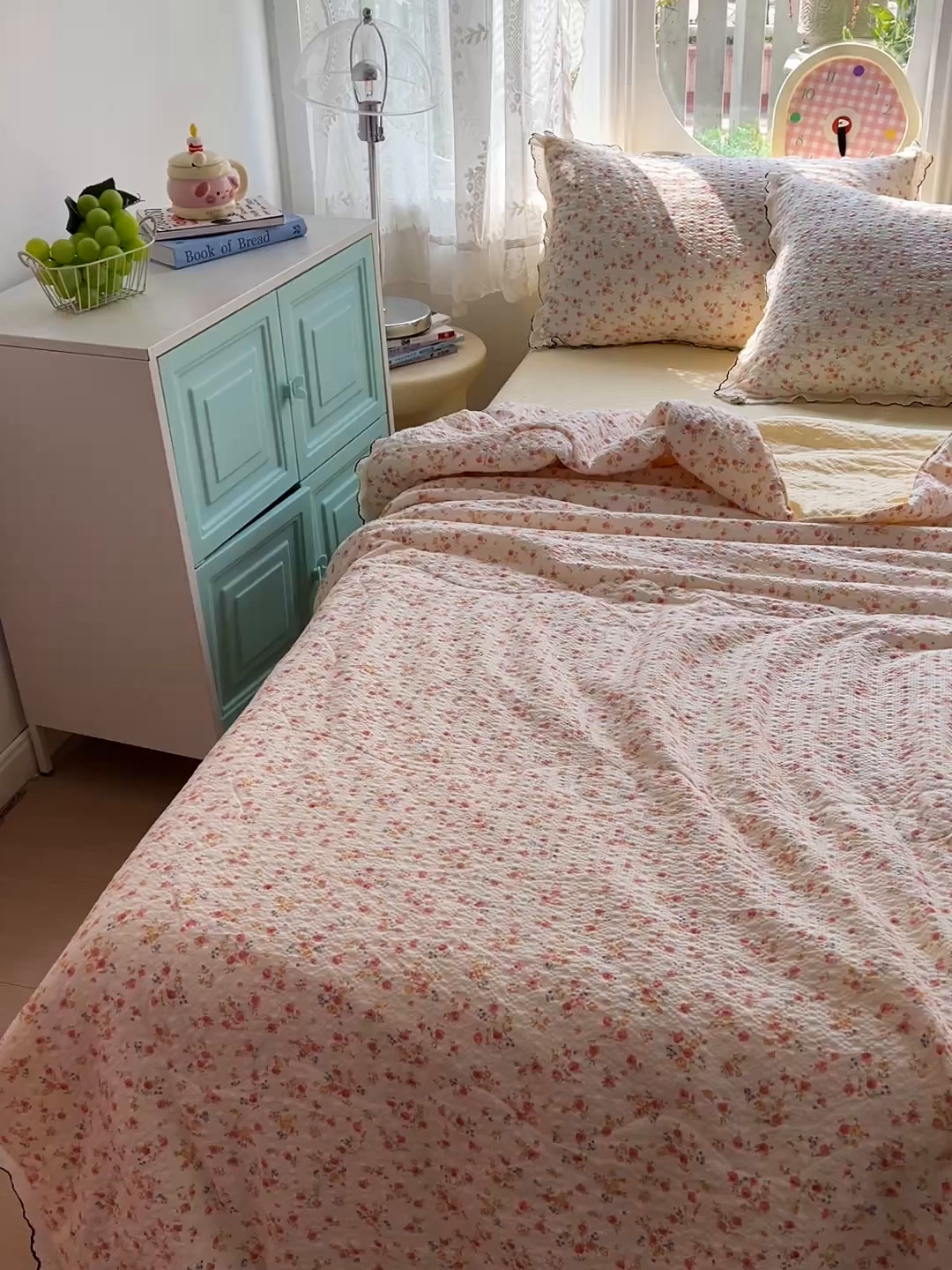 91家纺网 家纺一手货源 找家纺 （总）仟网汇 2026新款法式花边泡芙纱夏被四件套