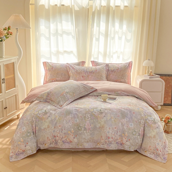 91家纺网 家纺一手货源 找家纺 （总）凌鼎 2026新款高支高密100%全棉数码印花四件套