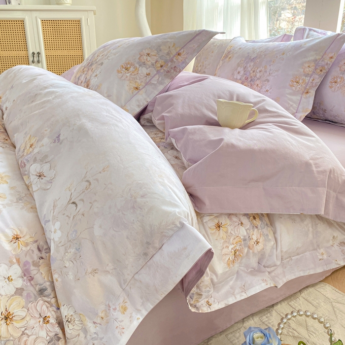 91家纺网 家纺一手货源 找家纺 （总）凌鼎 2026新款高支高密100%全棉数码印花四件套