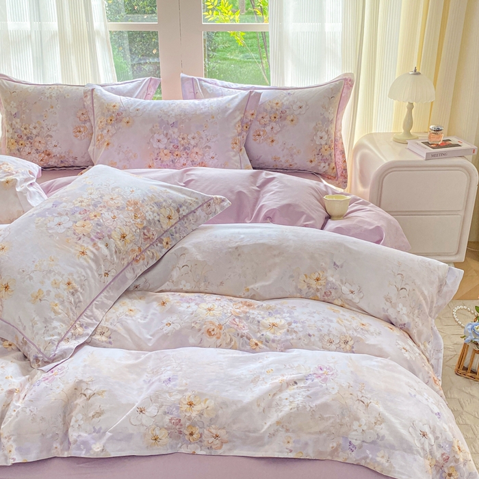 91家纺网 家纺一手货源 找家纺 （总）凌鼎 2026新款高支高密100%全棉数码印花四件套