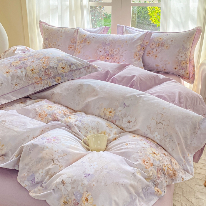 91家纺网 家纺一手货源 找家纺 （总）凌鼎 2026新款高支高密100%全棉数码印花四件套