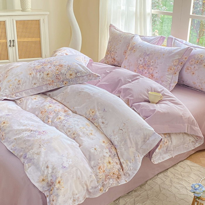 91家纺网 家纺一手货源 找家纺 （总）凌鼎 2026新款高支高密100%全棉数码印花四件套