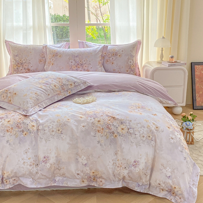 91家纺网 家纺一手货源 找家纺 （总）凌鼎 2026新款高支高密100%全棉数码印花四件套