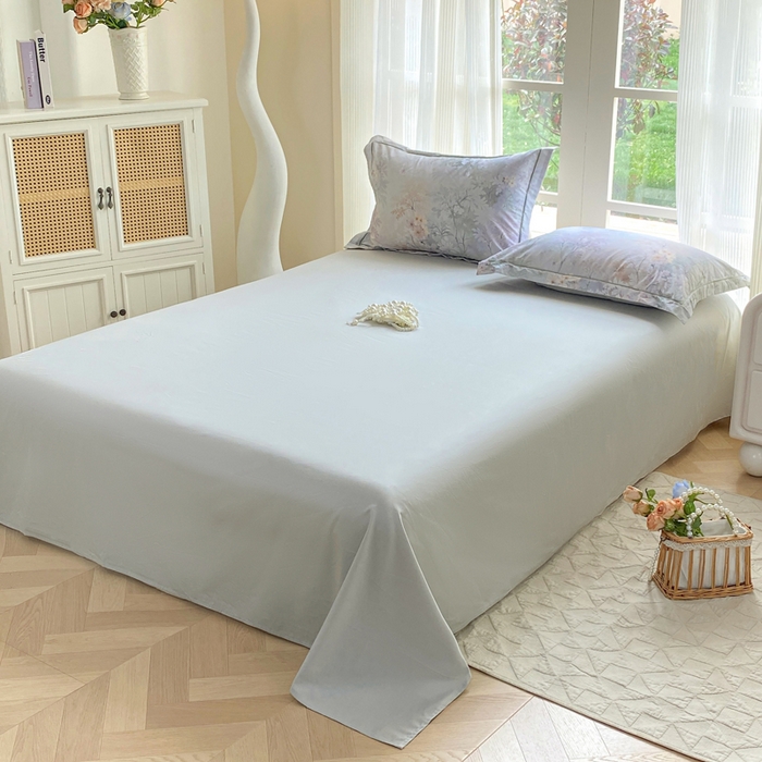 91家纺网 家纺一手货源 找家纺 凌鼎 2026新款高支高密100%全棉数码印花四件套 风谷幽兰绿