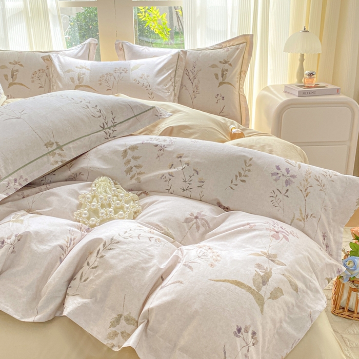 91家纺网 家纺一手货源 找家纺 凌鼎 2026新款高支高密100%全棉数码印花四件套 和椿往