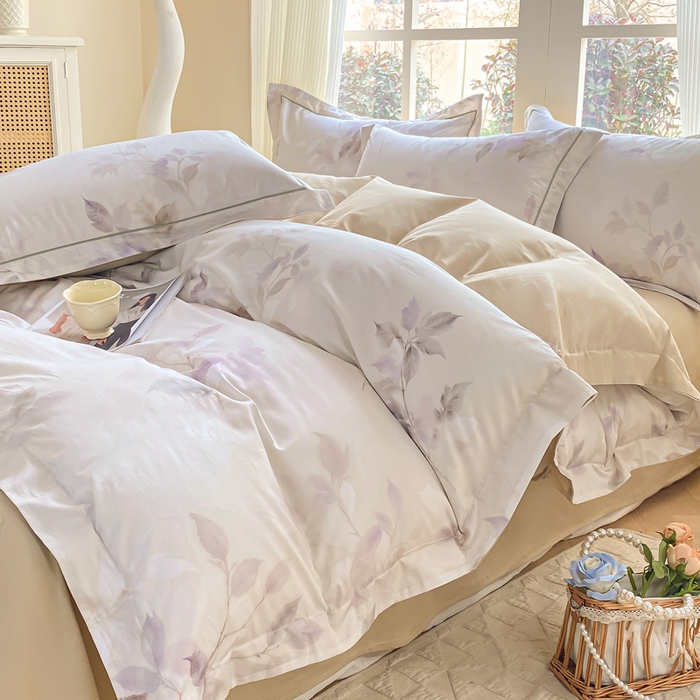 91家纺网 家纺一手货源 找家纺 凌鼎 2026新款高支高密100%全棉数码印花四件套 卡米诺