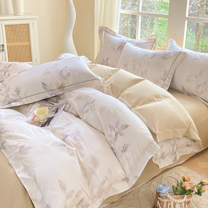 91家纺网 家纺一手货源 找家纺 凌鼎 2026新款高支高密100%全棉数码印花四件套 卡米诺