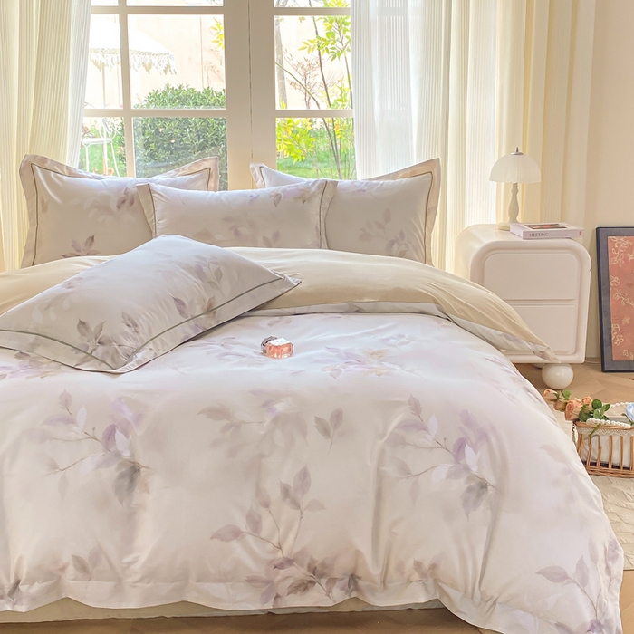 91家纺网 家纺一手货源 找家纺 凌鼎 2026新款高支高密100%全棉数码印花四件套 卡米诺