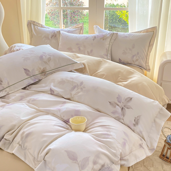 91家纺网 家纺一手货源 找家纺 凌鼎 2026新款高支高密100%全棉数码印花四件套 卡米诺