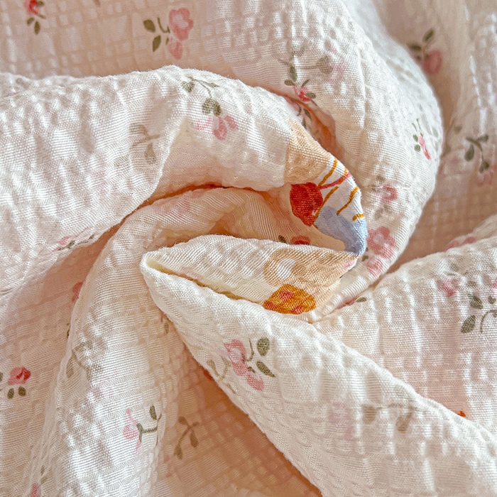 91家纺网 家纺一手货源 找家纺 仟网汇 2026新款法式花边泡芙纱夏被四件套 蛋糕熊