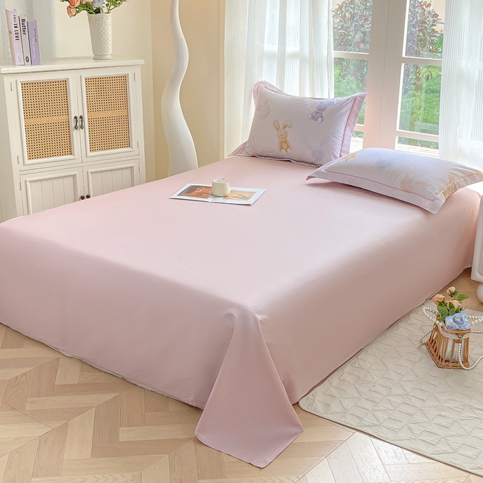 91家纺网 家纺一手货源 找家纺 凌鼎 2026新款高支高密100%全棉数码印花四件套 兔仔甜梦米