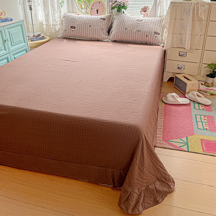 91家纺网 家纺一手货源 找家纺 仟网汇 2026新款法式花边泡芙纱夏被四件套 道格先生