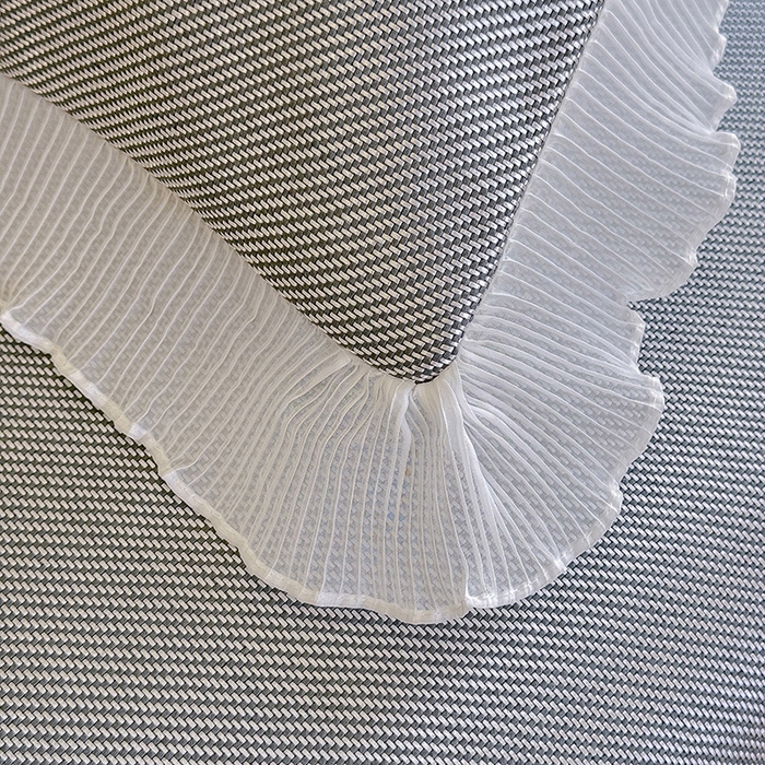 91家纺网 家纺一手货源 找家纺 逸尚阁 2026新款纯色雪纺冰藤床裙凉席三件套 冰藤床裙-灰