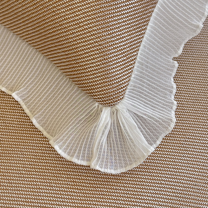 91家纺网 家纺一手货源 找家纺 逸尚阁 2026新款纯色雪纺冰藤床裙凉席三件套 冰藤床裙-咖