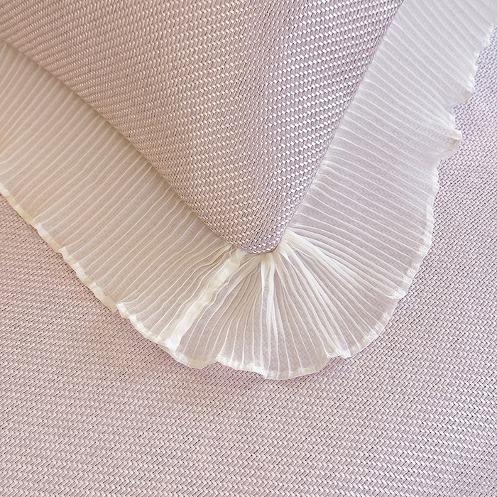 91家纺网 家纺一手货源 找家纺 逸尚阁 2026新款纯色雪纺冰藤床裙凉席三件套 冰藤床裙-粉